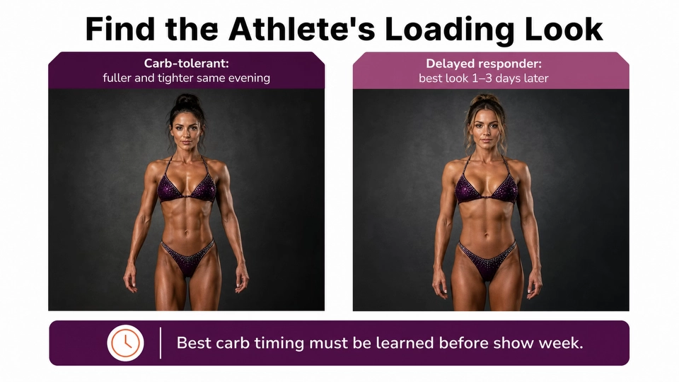 Athlete look during peak week